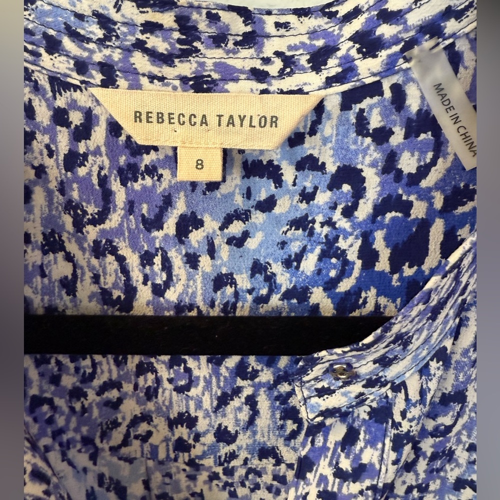 Rebecca Taylor Blue Leopard Fever Dress
Silk Shirtdress - Picture 5 of 7